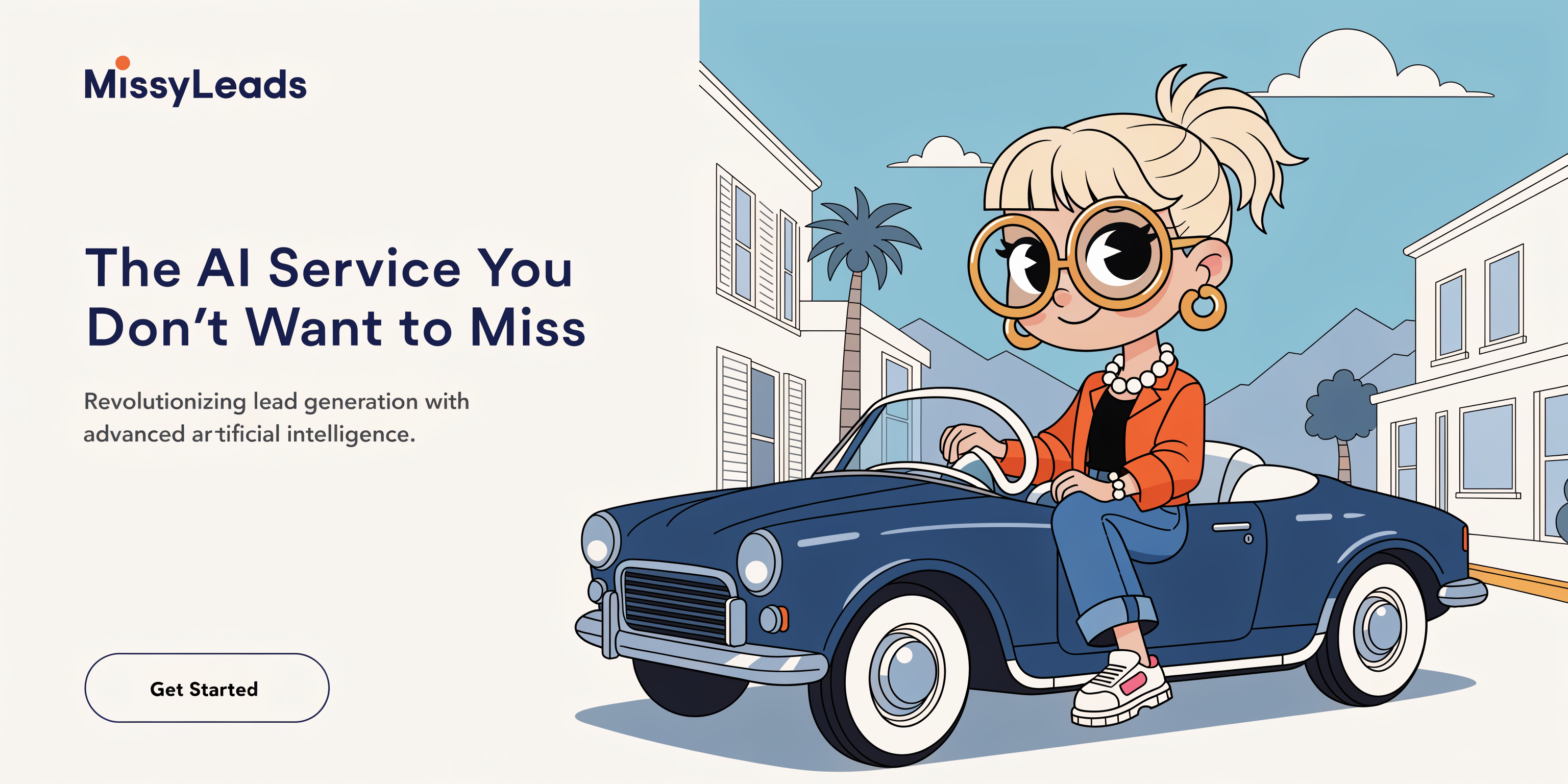 MissyLeads desktop homepage artwork